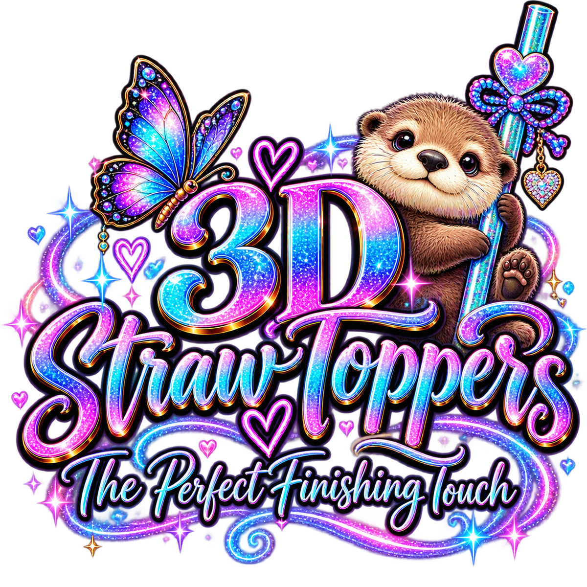3D Straw Toppers