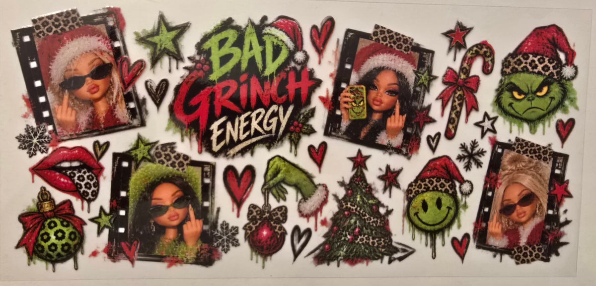 Bad Grinch Energy Christmas Wrap