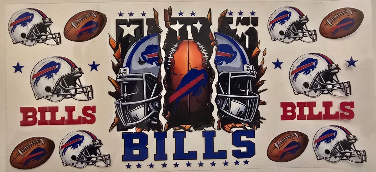 Buffalo Bills helmets and football wrap