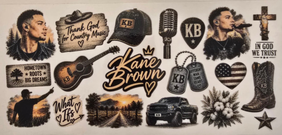 Kane Brown country music collage wrap