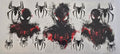 Spider-Man black and red suit wrap with spider symbols.
