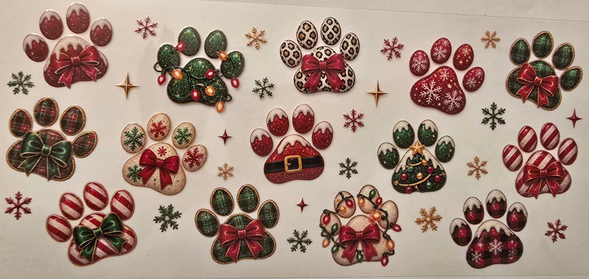 Christmas Paw Prints Wrap