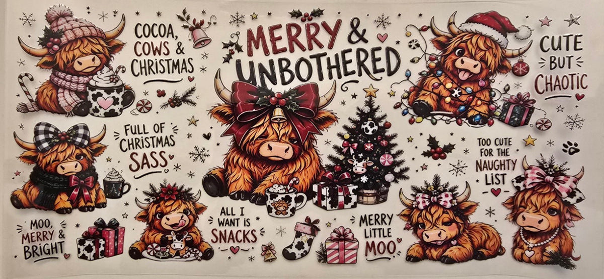 Merry & Unbothered Highland Cows Wrap