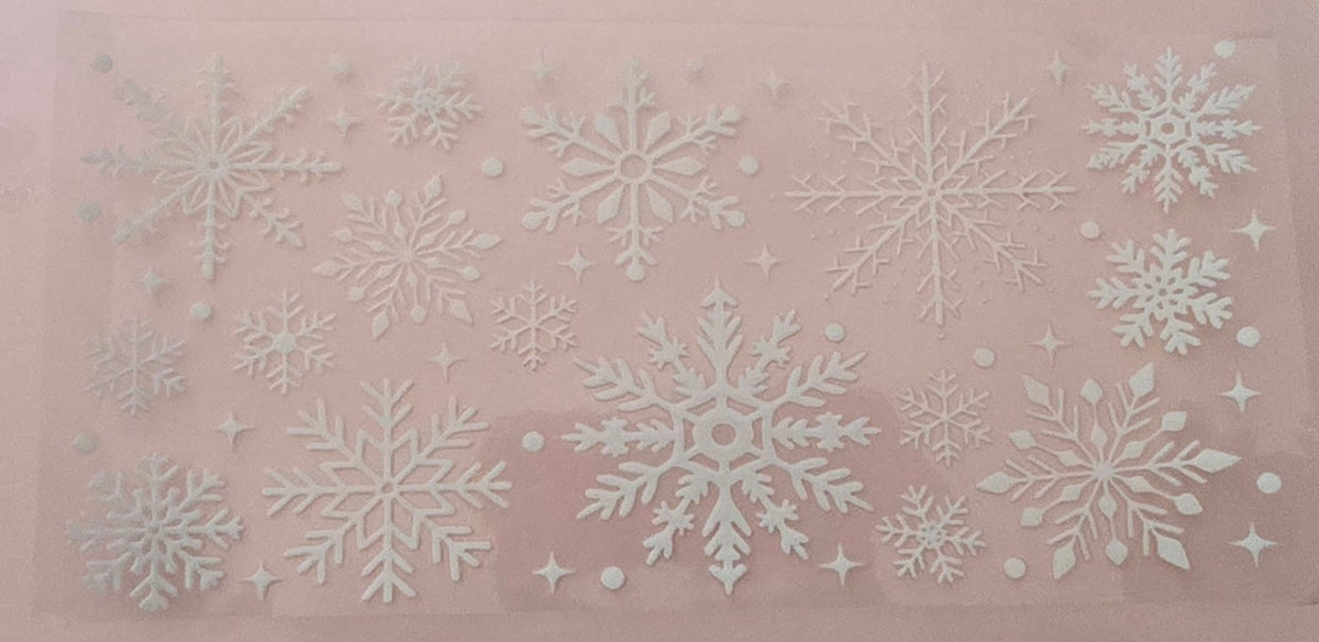 Pink and White Snowflakes Wrap