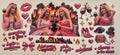Pink girls night besties collage with wine and chaos quotes