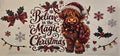 Believe in the Magic of Christmas Highland Cow Wrap