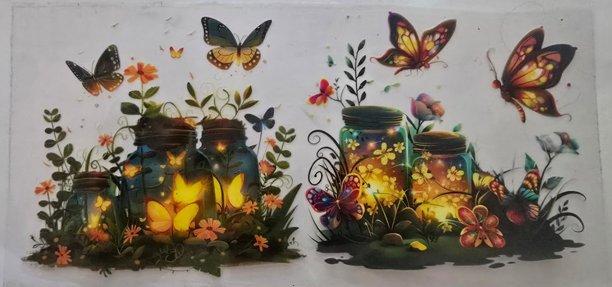 Butterfly and firefly lantern garden wrap