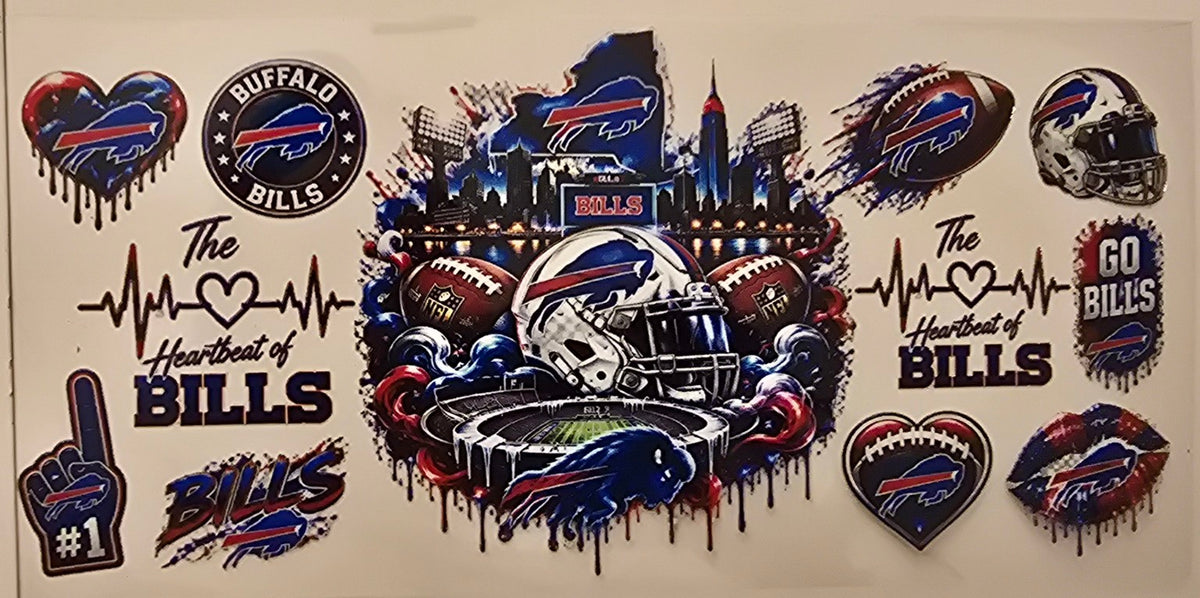 Buffalo Bills Heartbeat Stadium Collage Wrap
