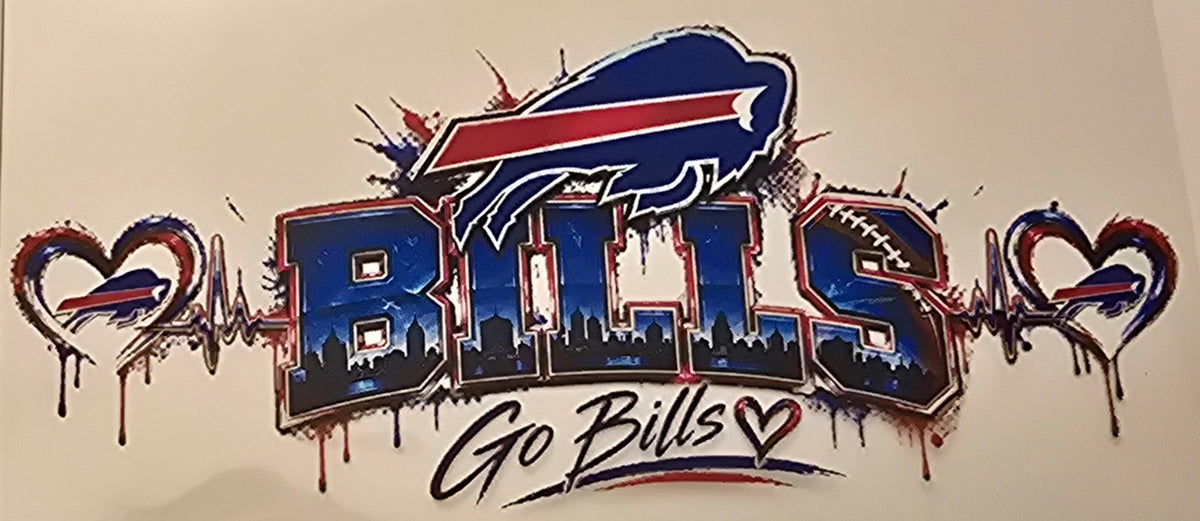 Buffalo Bills Go Bills Heartbeat Wrap