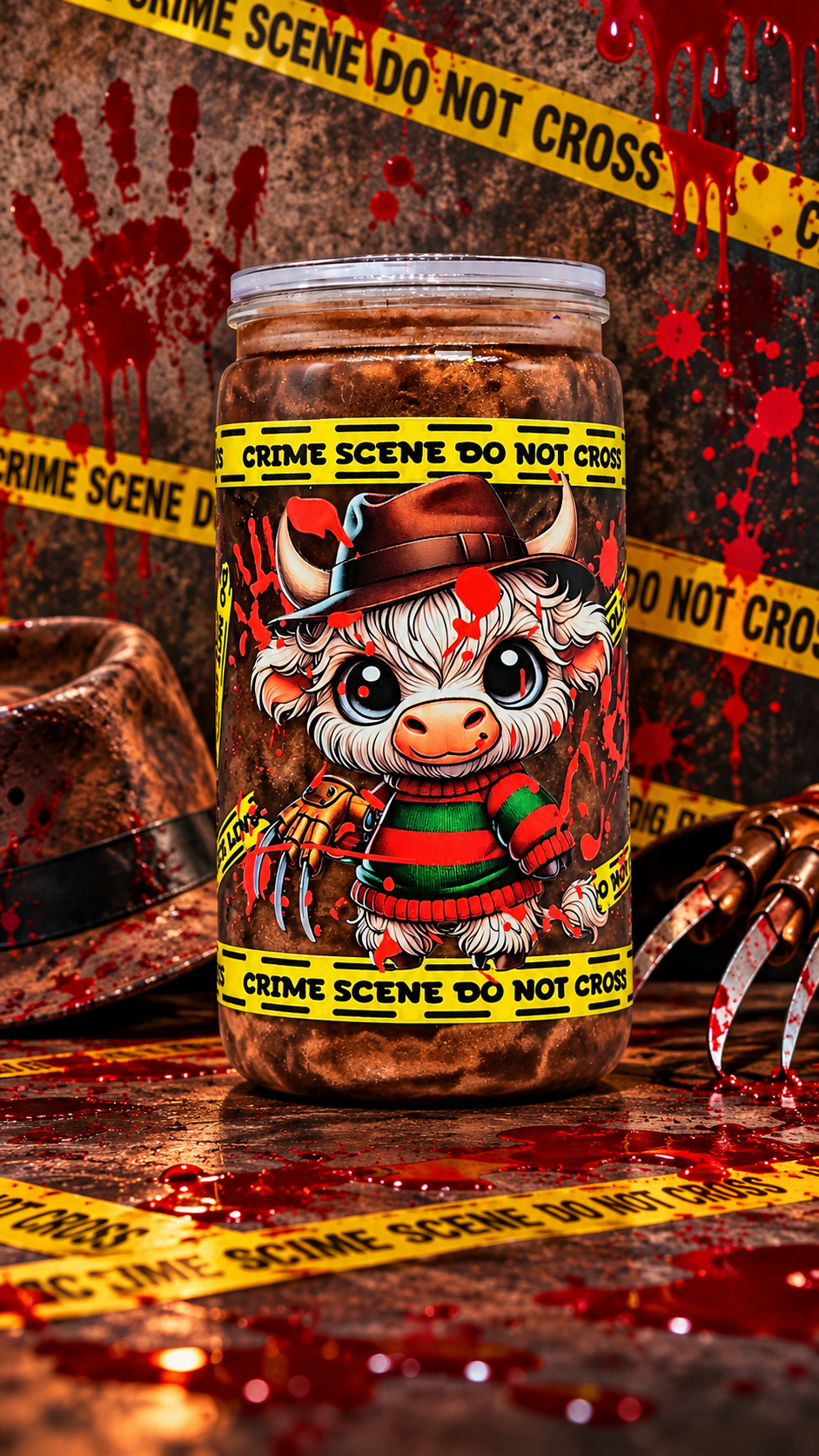 16oz Halloween Highland Horror Cateye Snowglobe
