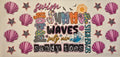 Summer waves, salty air, sandy toes and pink seashells wrap