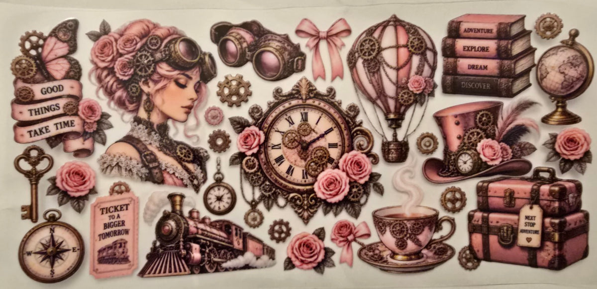 Pink Steampunk Adventure wrap