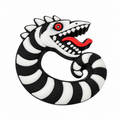 Black and white snake 3D straw topper