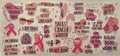 Breast cancer warrior affirmation wrap with pink ribbons and motivational phrases