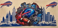 Buffalo Bills skyline helmet wrap