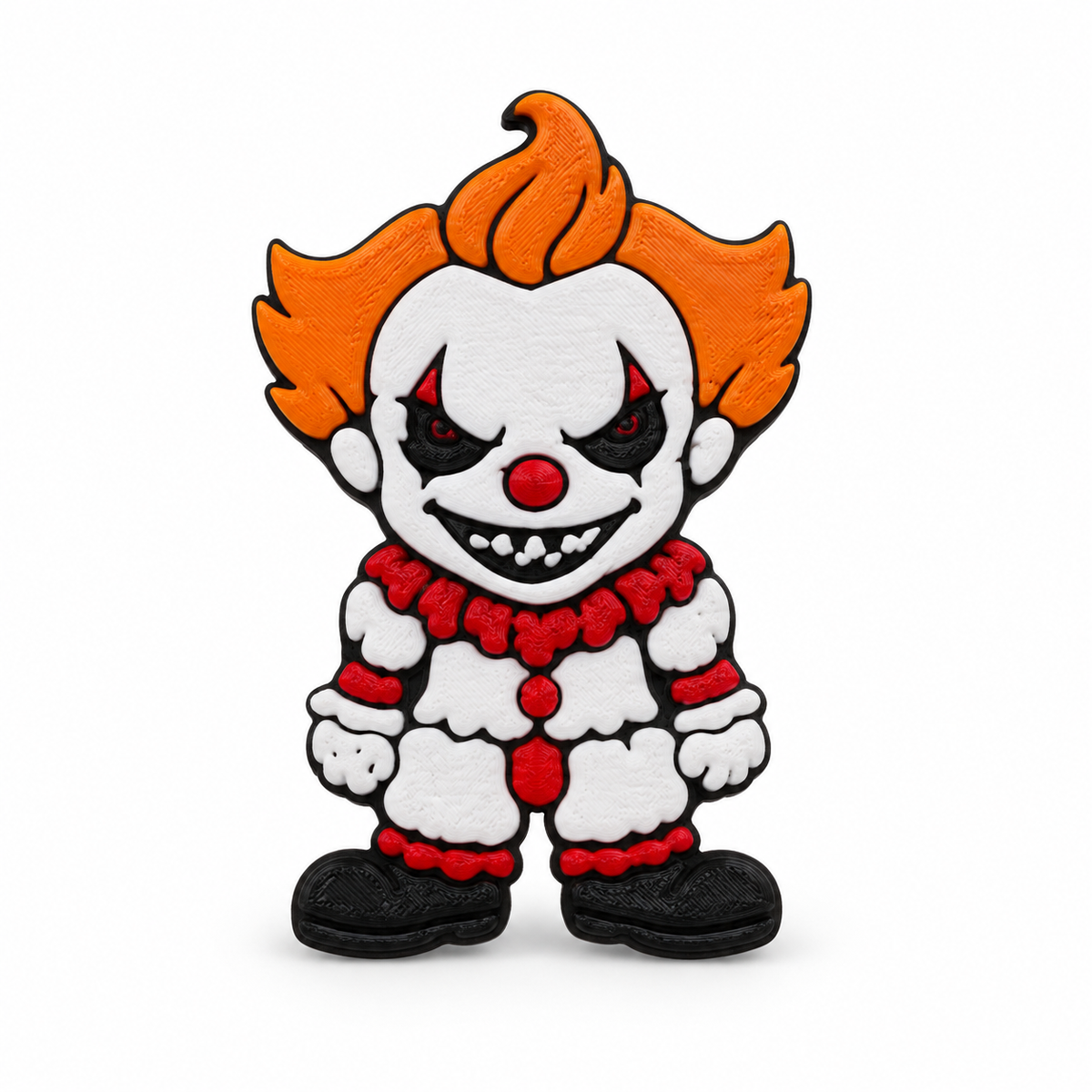Chibi horror clown 3D straw topper