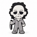 Chibi monochrome horror figure 3D straw topper
