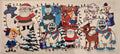 Christmas Rudolph and friends character wrap