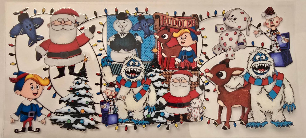 Christmas Rudolph and friends character wrap