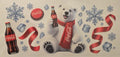 Coca-Cola polar bear snowflake holiday wrap