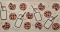 Cookies and milk pattern wrap design