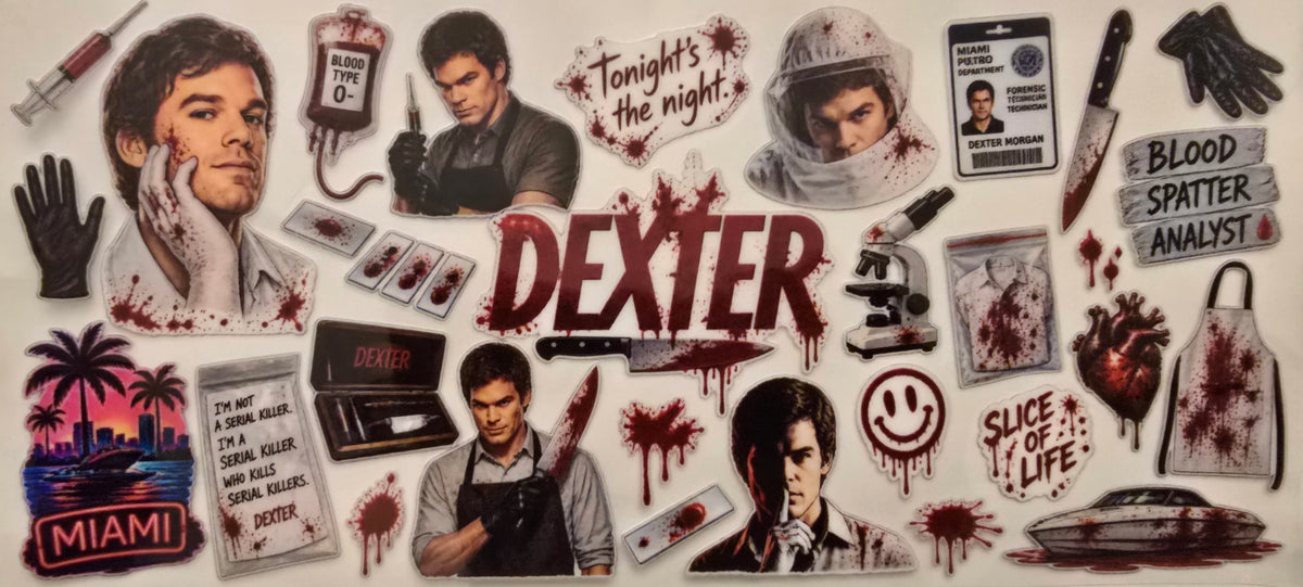 Dexter blood splatter collage wrap