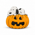 Dog on jack o lantern 3D straw topper