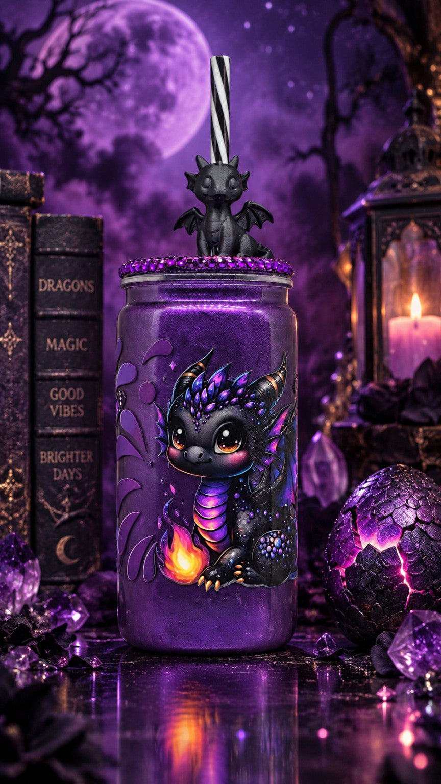 Dragon 16oz snowglobe tumbler