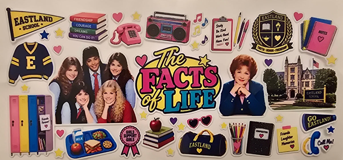 The Facts of Life retro collage wrap