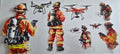 Firefighters with drones