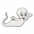 Friendly ghost 3D straw topper