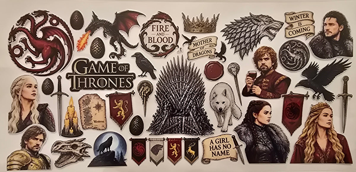 Game of Thrones house sigils collage wrap
