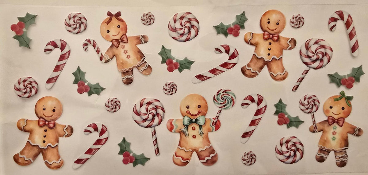 Gingerbread candy Christmas wrap