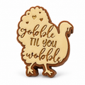 Gobble til you wobble turkey 3D straw topper