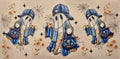 Denim ghost trick-or-treat Halloween wrap