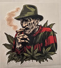 Freddy Krueger wearing a hat and smoking