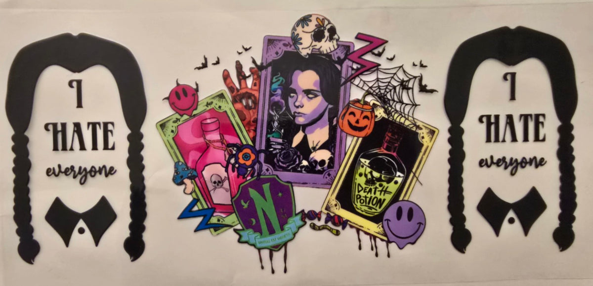 Goth girl I hate everyone Halloween wrap