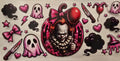 Pink horror clown Halloween wrap