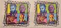 Colorful pop art collage of classic horror characters.