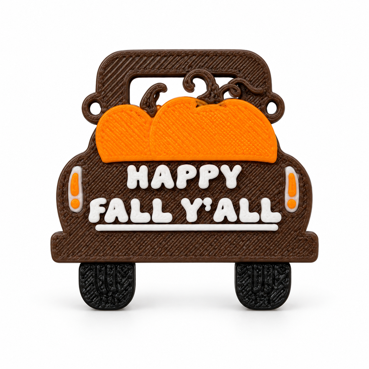 Happy Fall Yall truck 3D straw topper