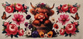 Highland Cow Flower Bucket Wrap