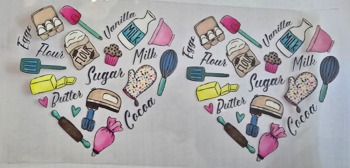 Baking utensils and ingredients