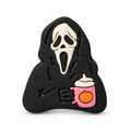 Horror mask pumpkin spice 3D straw topper