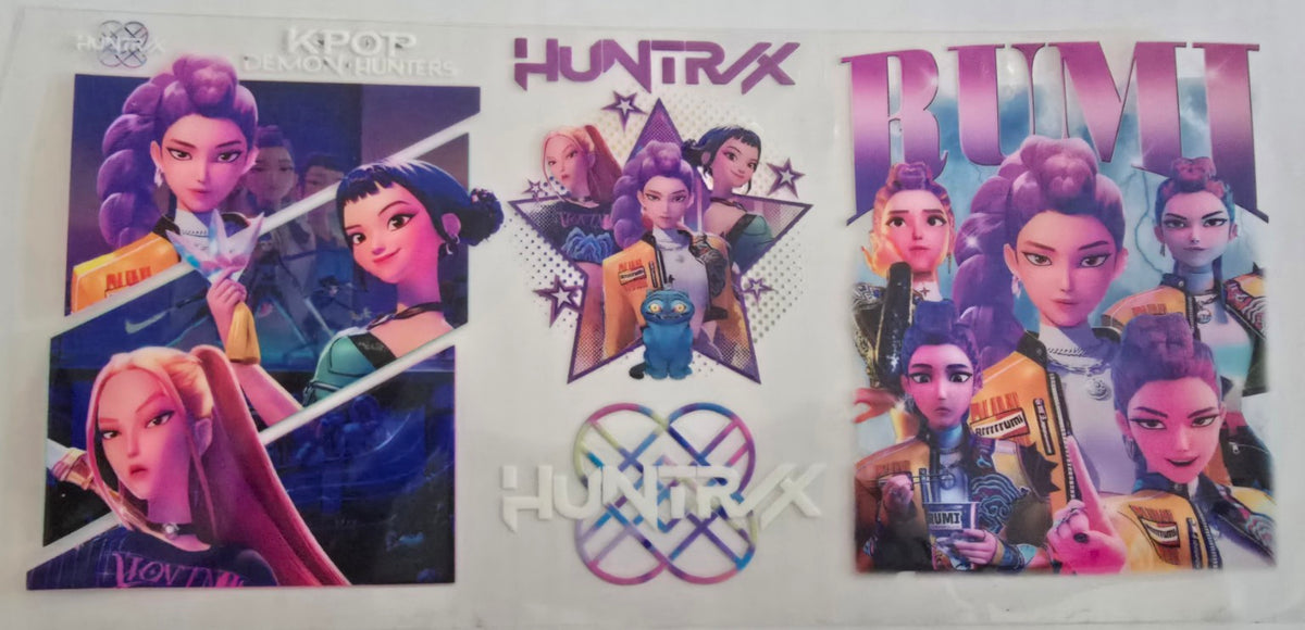 K-pop demon hunters collage wrap design