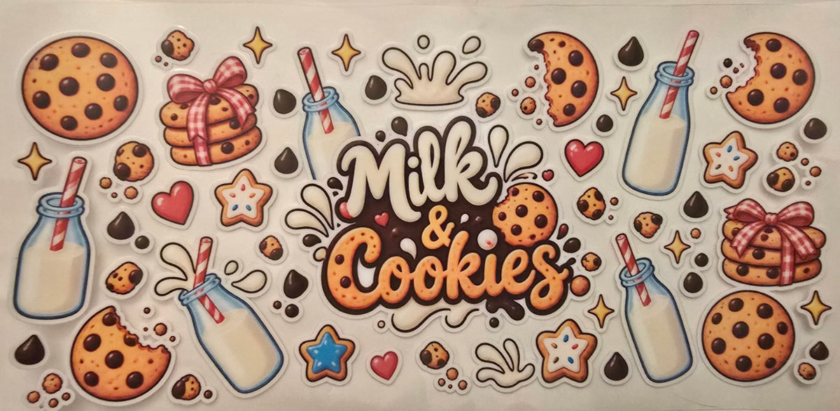 Milk and cookies wrap design