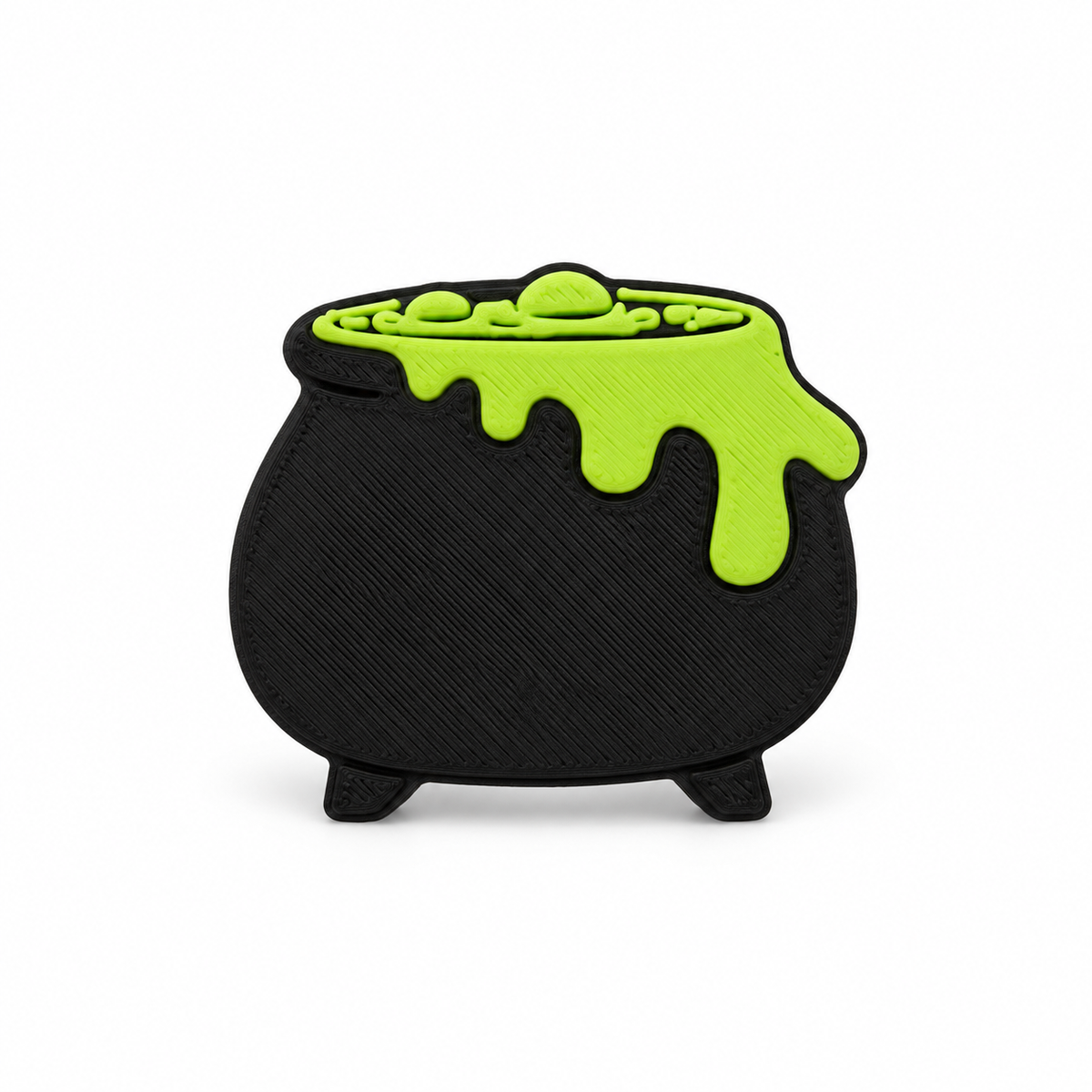 Neon slime cauldron 3D straw topper