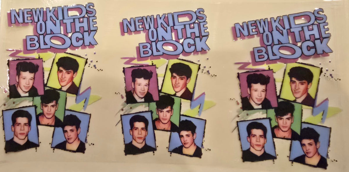 New Kids on the Block retro portrait collage music wrap