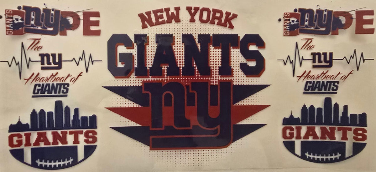 New York Giants heartbeat collage wrap