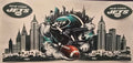 New York Jets skyline helmet wrap