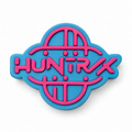 Pink and blue globe logo 3D straw topper